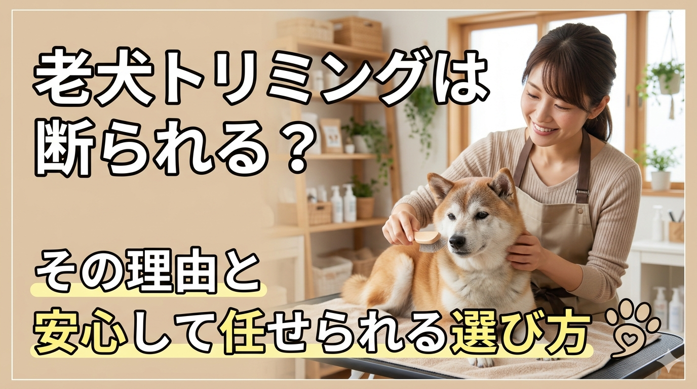老犬トリミングは断られる？その理由と安心して任せられる選び方